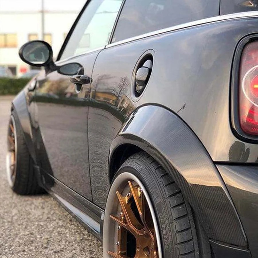 MINI JCW R55 R56 R57 R58 R59 Widebody Kit Carbon Fiber Wheel Arches Fenders 3k Twill Weave